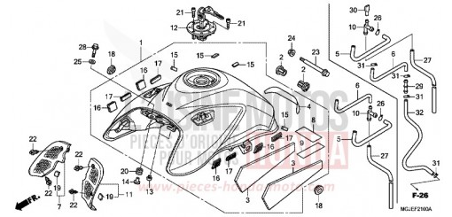 RESERVOIR A CARBURANT CBF1000FAC de 2012